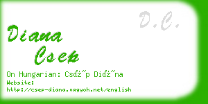 diana csep business card